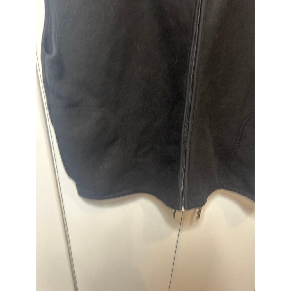 RUBA Black Fleece Full Zip Vest‎ Mens 3X Made in USA Mock Neck Sleeveless Jacket - Picture 3 of 16